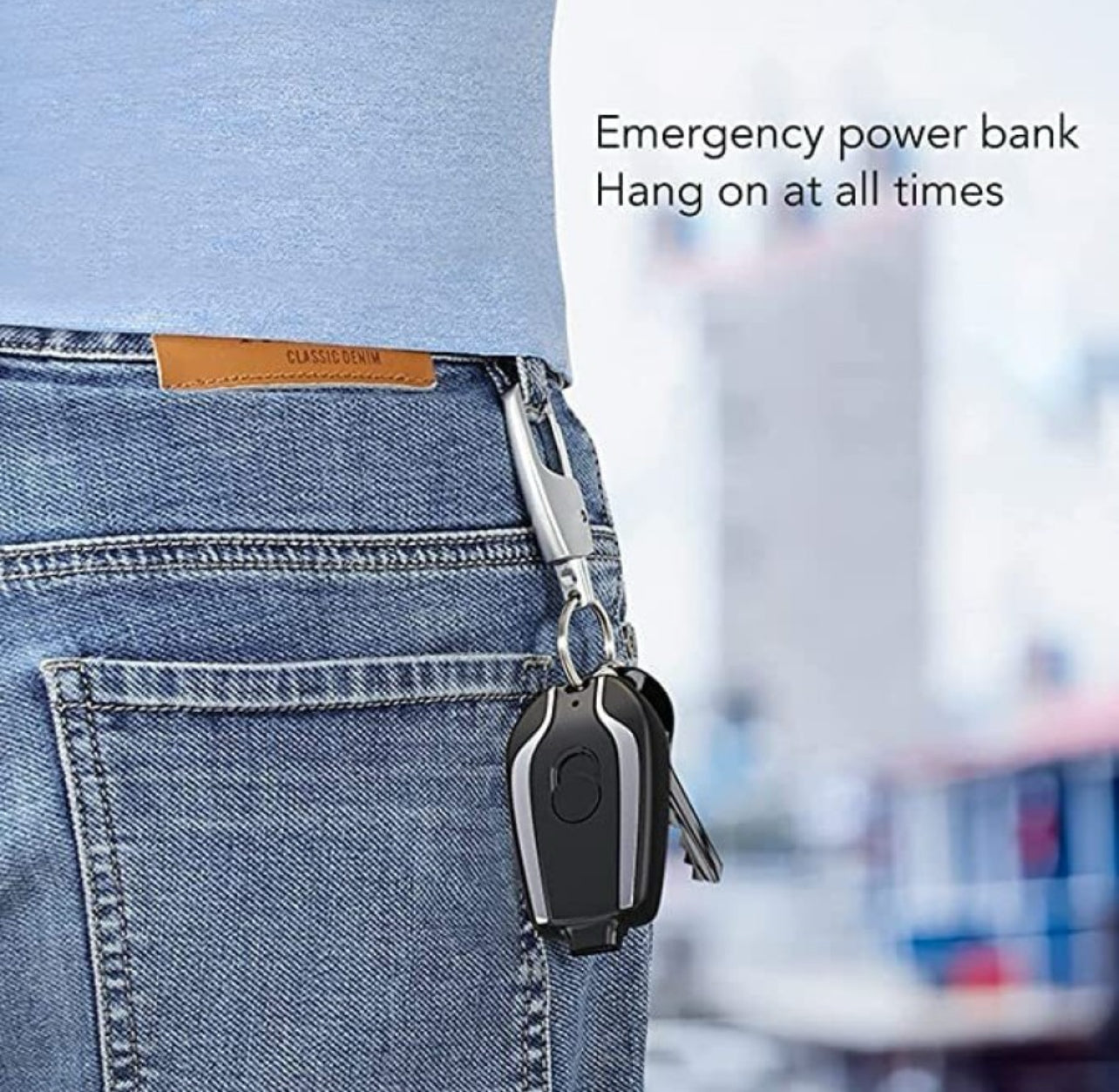 Mini Power Bank with Keychain